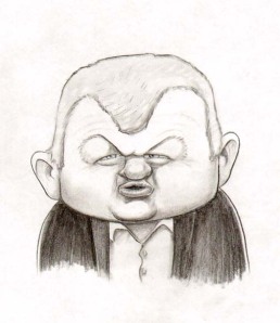 Adrian Chiles cartoon caricature